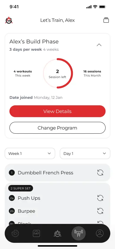 Workout programs